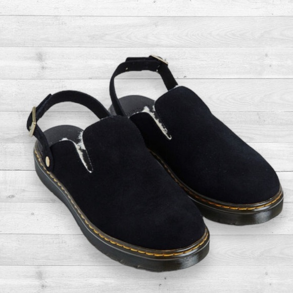 Dr. Martens Shoes - Dr. Martens Carlson Faux Shearling-Lined Suede Mules